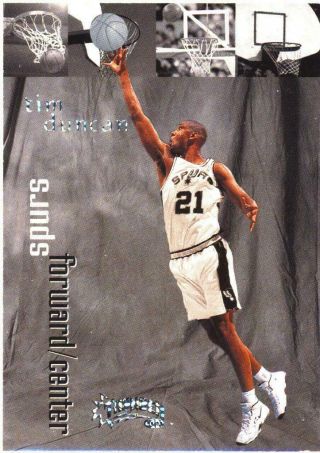 1998 - 99 Tim Duncan Skybox Thunder Rave (004/150) Rarely Auctioned Off