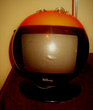 VINTAGE RARE TV JVC NIVICO ASTRONAUTS SPACE HELMET ORANGE JAPAN 70s 9