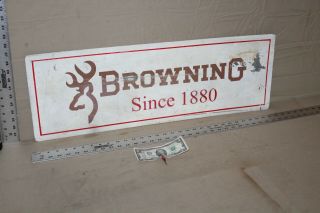 Rare Vintage Browning Ammo Guns Sporting Good Painted Metal Sign Hunting