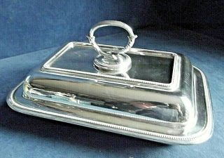 Large 11 " Silver Plated Ornate Serving Dish C1900 By Walker & Hall