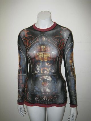Vintage Jpg Jean Paul Gaultier Maille Religious Iconography Shirt Size Medium
