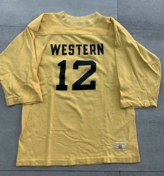 Vintage 60s Champion Western Cotton Football Jersey Shirt Medium M Rare 3/4