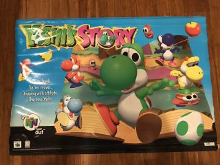 Yoshi Story Nintendo 64 Poster Banner Retail Store Display N64 36x26 Rare