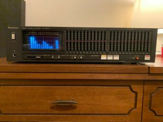 Vintage Technics Stereo Graphic Equalizer Spectrum Analyzer Sh - 8055 Sh 8055