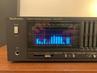 Vintage Technics Stereo Graphic Equalizer Spectrum Analyzer SH - 8055 SH 8055 2