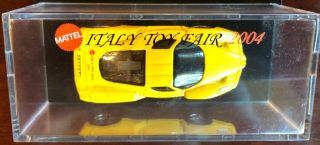 Hot Wheels Yellow Enzo Ferrari 2004 Italy Toy Fair Ultra Rare Acrylic Display