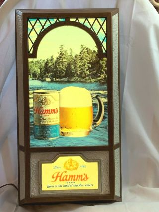 Vintage Hamm ' s Beer Sign Light T.  A Schultz Co 2