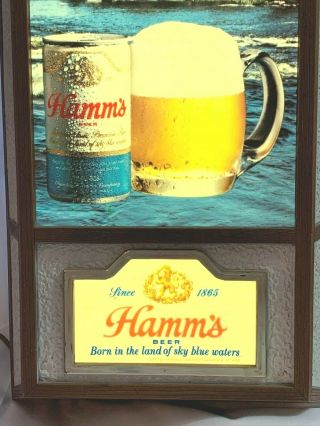 Vintage Hamm ' s Beer Sign Light T.  A Schultz Co 3