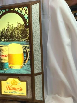 Vintage Hamm ' s Beer Sign Light T.  A Schultz Co 6