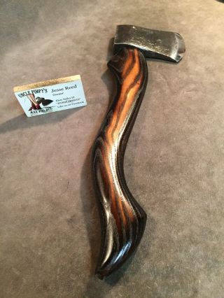 Vintage US military ? axe hatchet hammer POLISHED custom JESSE REED handle 5