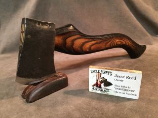 Vintage US military ? axe hatchet hammer POLISHED custom JESSE REED handle 7