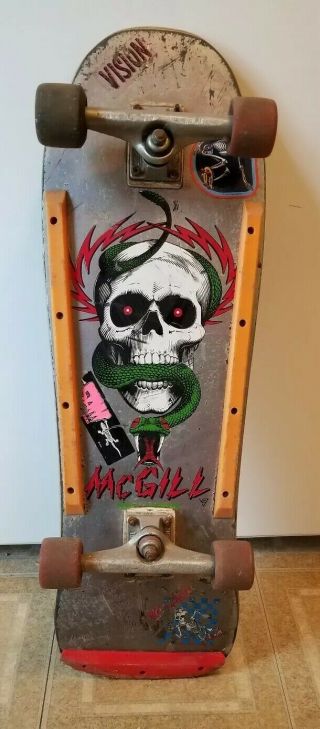 Vintage Powell Peralta Mike Mcgill Skateboard Deck Og 80s Not Reissue Old - School