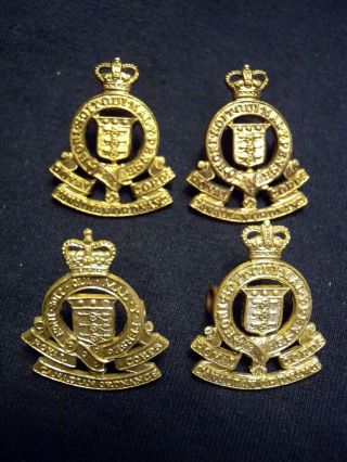 Royal Canadian Ordnance Corps Post Ww Ii Collar Badges Q.  86/q87 Wide/narrow Rcoc