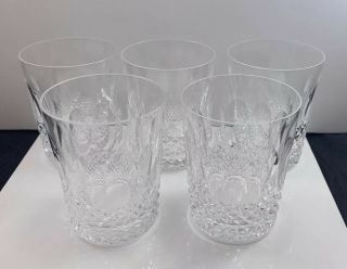 5 Vintage Waterford Colleen 12oz Double Old Fashioned Glasses Tumblers 4 3/8”