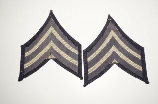Sergeant Rank Chevrons Woven Twill Patches WWII US Army C1123 2