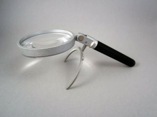 Large Vintage Combi Magnifying Glass Magnifier Mautner Dresden Germany 1950s