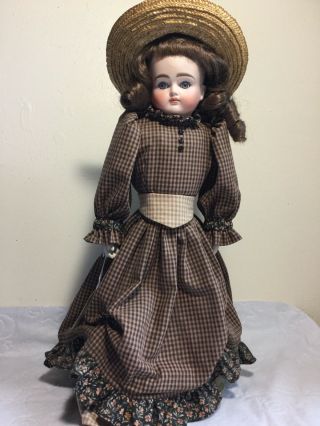 Antique Turned Head Kestner Doll With Sleepy Eyes And Kid Body.