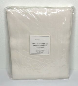 Restoration Hardware Vintage - Washed Belgian Linen Shower Curtain Xl Ivory $119