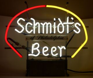 50s vintage Schmidt ' s Beer Philadelphia NEON SIGN old bar honky tonk 2