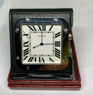 Vintage Cartier Santos Travel Clock With Alarm Vintage Quartz Model 2750