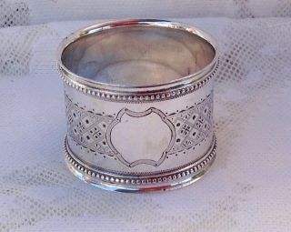 Antique Victorian Silver Napkin Ring Robert Stebbings London 1885 31.  2g Blank