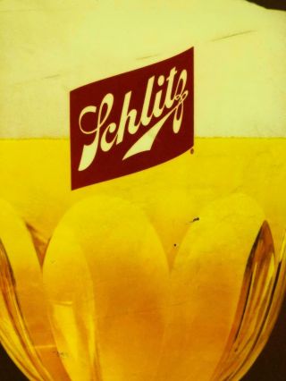 Vintage 1976 Schlitz Beer Lighted Sign with Clock - with Remote 36 