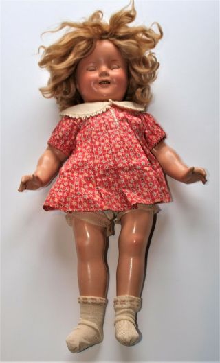 Vintage Ideal Shirley Temple Doll,  18 " Long And Outfit