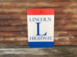 Lincoln Highway Metal Road Sign Historic Route 30 Rt 30 Street Vintage