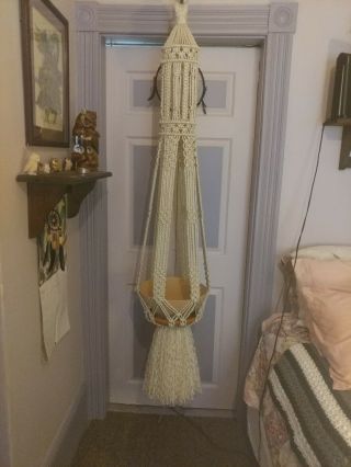 Macrame Plant Hanger Vintage Indoor Home Decor Plants Hangers Crafts Yarn Garden