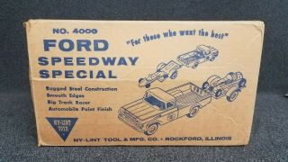 Vintage Nylint 4000 Ford Speedway Special - Pickup And Trailer - Box