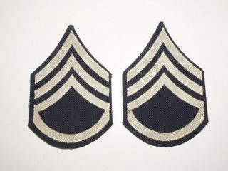Staff Sergeant Rank Chevrons Woven Twill Patches Wwii Us Army C1126