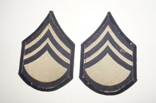 Staff Sergeant Rank Chevrons Woven Twill Patches WWII US Army C1126 2