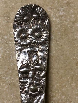 Vintage Tiffany & Co Spoons Silver Plated Floral Reposse 3