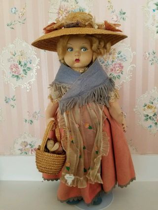 Huge Vintage Doll " Magis Tosca " Felt & Cloth Doll 17 " Tall & Tags
