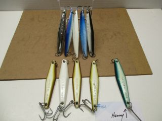 Vintage Tuna Lures Tady A1 Set Of 10 Jigs All Surface But 1