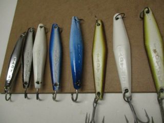 VINTAGE TUNA LURES TADY A1 SET OF 10 JIGS ALL SURFACE BUT 1 4