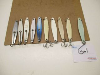 VINTAGE TUNA LURES TADY A1 SET OF 10 JIGS ALL SURFACE BUT 1 5