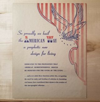 Exceptional Vintage 1939 Russel Wright Modern American Way Brochure The Fair Ad