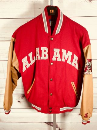 Rare Vtg University Of Alabama Crimson Tide Varsity Starter Jacket 1980/1990s