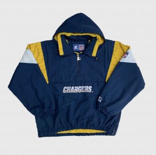 Vintage 90s Starter San Diego Chargers Nfl Football Hoodie Jacket Coat Men 