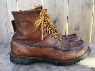 Vintage Wc Russell Moccasin Co.  Leather Hunting Boot Men 