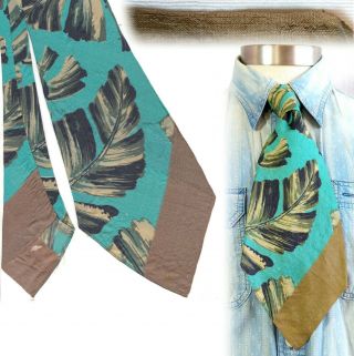 Vintage 1910s Selvedge Edge Palm Front Summer Bellywarmer Necktie Tie