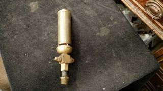Antique Vintage Unbranded Brass Steam Whistle 1 - 1/2 " Diameter 8 - 1/2 " High