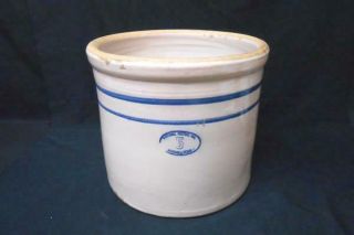 Vintage Marshall Pottery 5 Gallon Double Ring Stamped Heirloom Texas