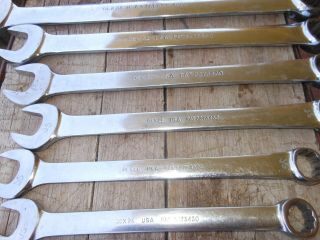 Vintage Snap On 11 Piece Combination Wrench Set 1/2 - 15/16 