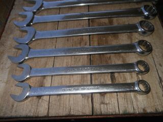 Vintage Snap On 11 Piece Combination Wrench Set 1/2 - 15/16 