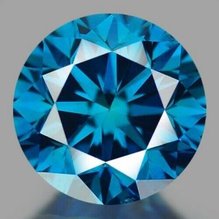 0.  94 Cts Rare Fancy Sparkling Vivid Blue Color Natural Diamond Si1