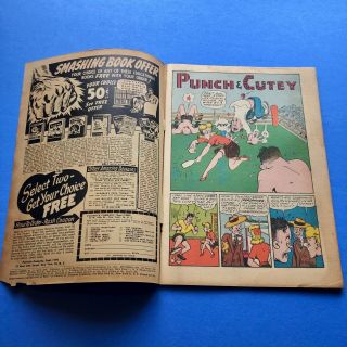 Punch Comics 13 Very Rare GGA Skeleton Hand Tombstone Cover 1945 5