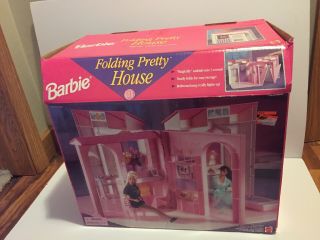 Vintage Barbie Folding Pretty House 16961 Dollhouse Mattel 1996 Accessories Girl