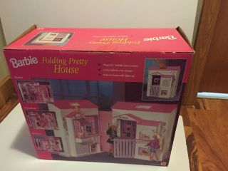Vintage Barbie Folding Pretty House 16961 Dollhouse Mattel 1996 Accessories girl 4